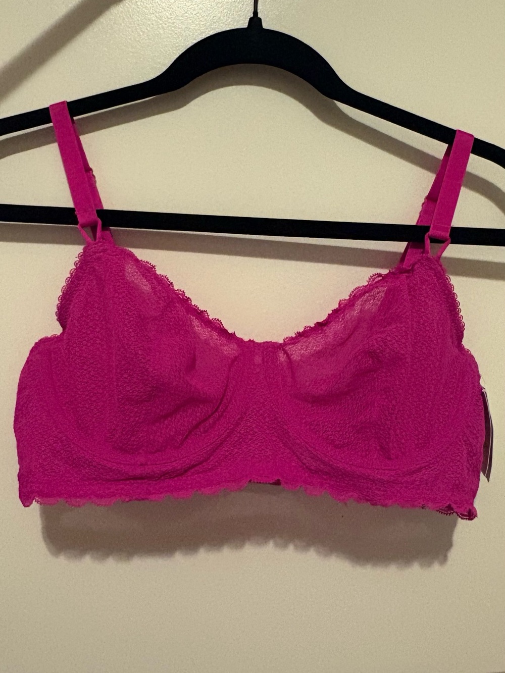 Auden Lace Unlined Bra - Bright Fuchsia